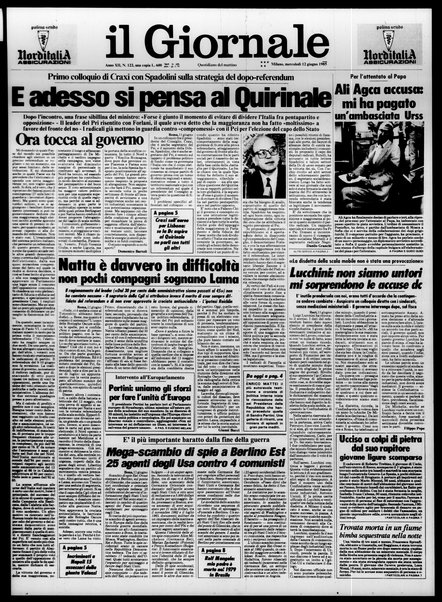 Il giornale : quotidiano del mattino